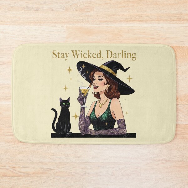 Item preview, Stay Wicked Darling Retro Witch Design designed and sold by PrintandJoy.