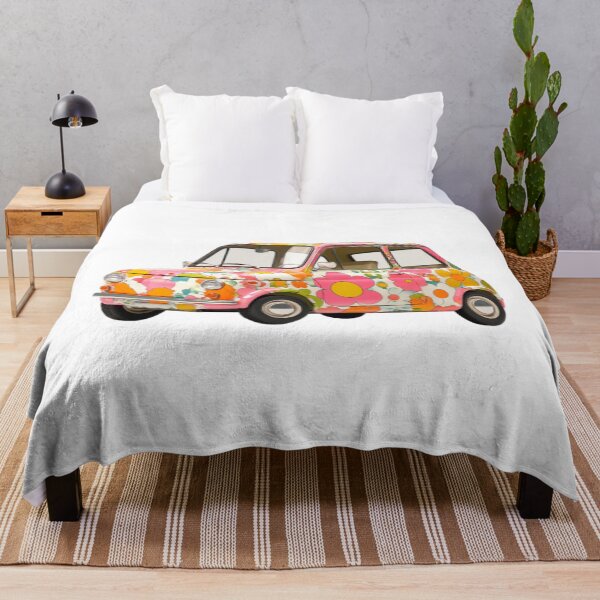 Item preview, Retro Flower Power Car – Colorful Vintage Ride designed and sold by casualnature.
