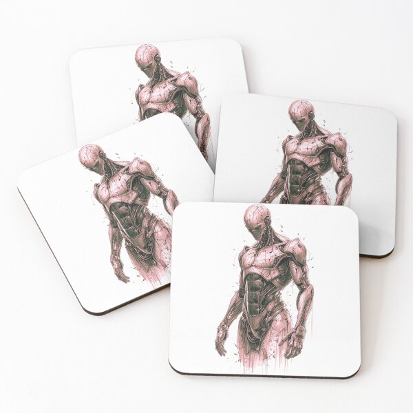 Item preview, Battle-Ready Male Android – Hard Sci-Fi Biomechanical Art designed and sold by BrightThreadBB.
