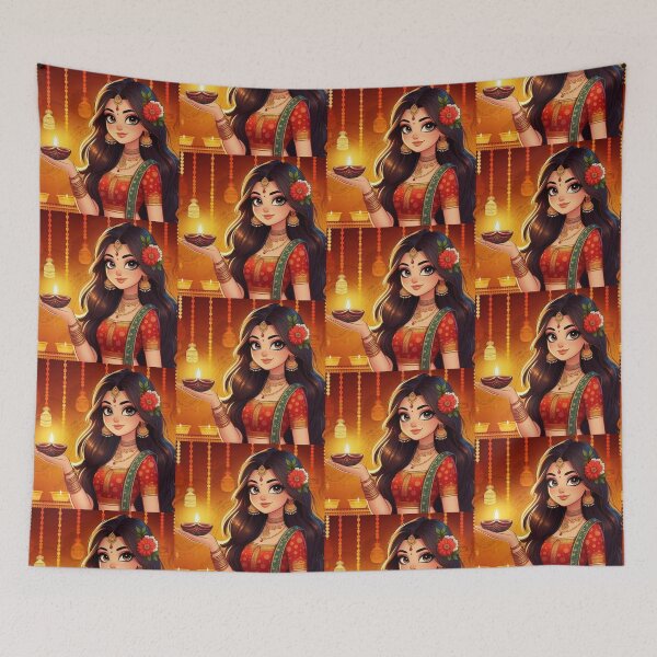 Item preview, Traditional Indian Girl designed and sold by Mywaymylife.