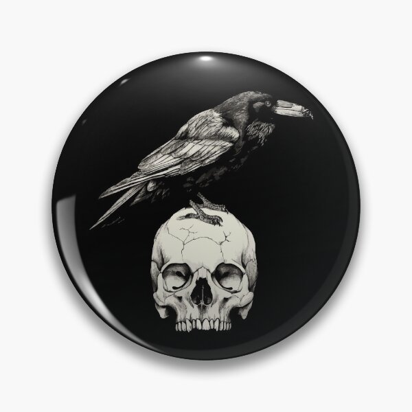 Item preview, Raven sitting on a skull designed and sold by drizzd.