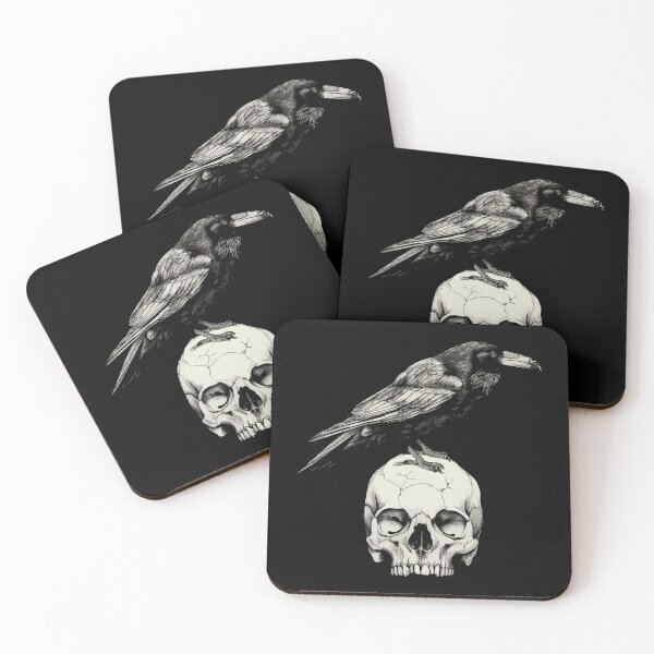 Item preview, Raven sitting on a skull designed and sold by drizzd.
