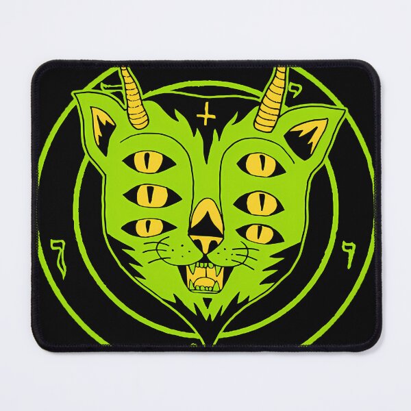 Item preview, 6Xeyes Satanic Cat Baseball Sleeve T-Shirt designed and sold by rupkewhuezofkhn.