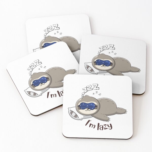 Item preview, Cute Sleeping Sloth with Eye Mask - I'm Lazy Design designed and sold by TigerClawCo.