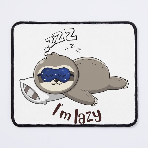Item preview, Cute Sleeping Sloth with Eye Mask - I'm Lazy Design designed and sold by TigerClawCo.