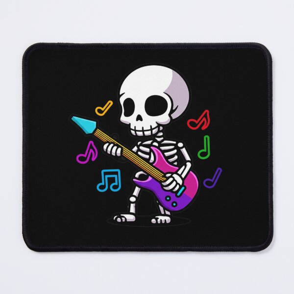 Item preview, Funny Skeleton with Guitar | Cool Chibi Rock Music Skeleton Design designed and sold by ColorSplash123.