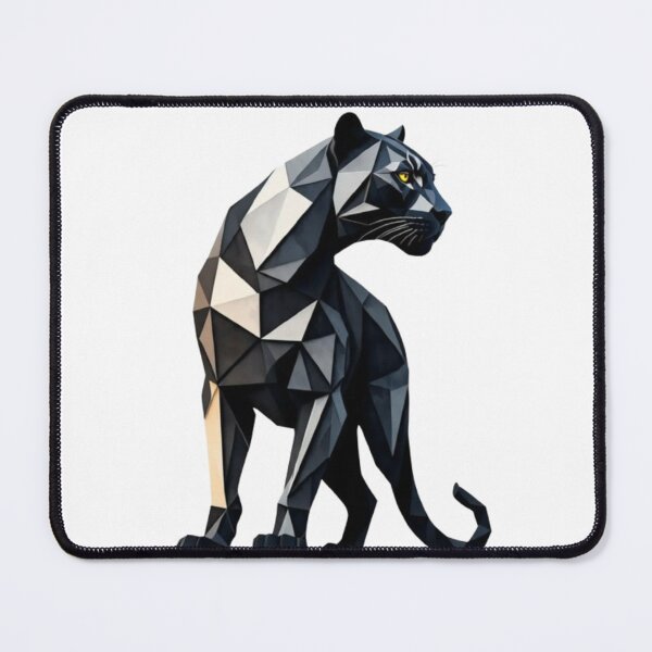Item preview, Geometric Panther Art – Polygon Black Panther Sticker, Modern Abstract Wild Cat Design designed and sold by Gurjeetpixelart.