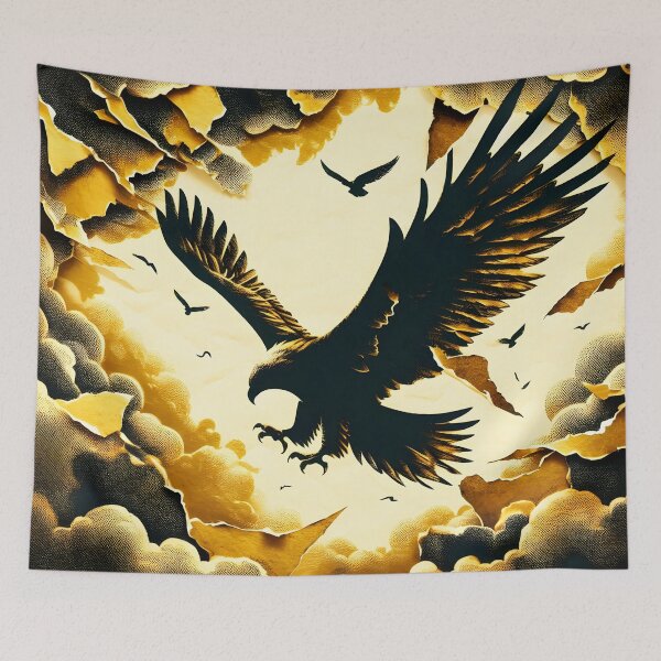 Item preview, Torn Paper Eagle in the Clouds, Ai Generated Art  designed and sold by ACC .