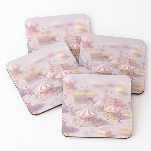 Item preview, Dreamy funfair scene in pastel shades designed and sold by LuOtero.