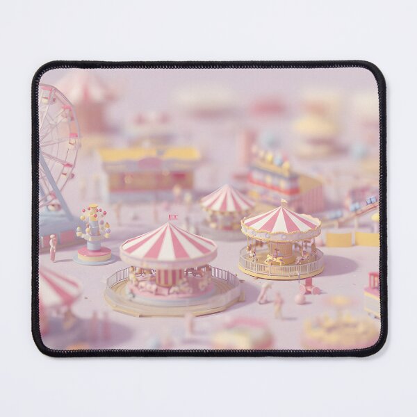 Item preview, Dreamy funfair scene in pastel shades designed and sold by LuOtero.