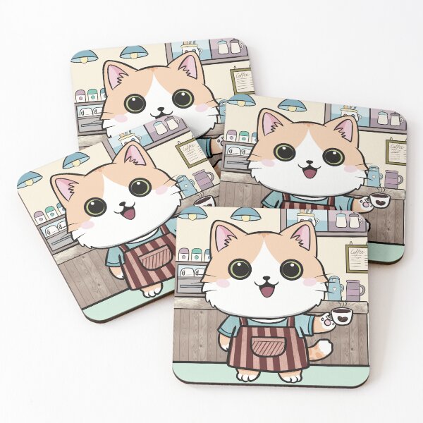 Item preview, Cute Barista Cat Coffee Lover Design designed and sold by Elizarfa.