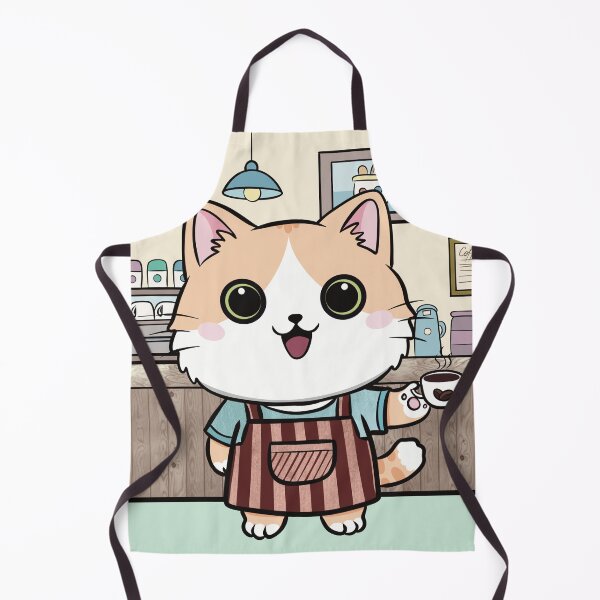 Item preview, Cute Barista Cat Coffee Lover Design designed and sold by Elizarfa.
