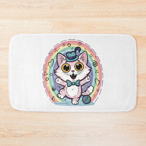 Item preview, Magical Rainbow Cat with Bow Tie and Top Hat designed and sold by Elizarfa.