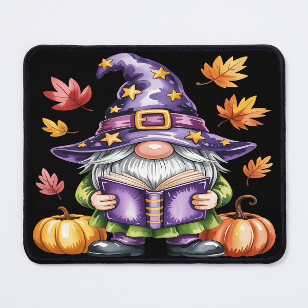 Item preview, Cute Halloween Wizard Gnome Reading Spell Book designed and sold by Visimatic.