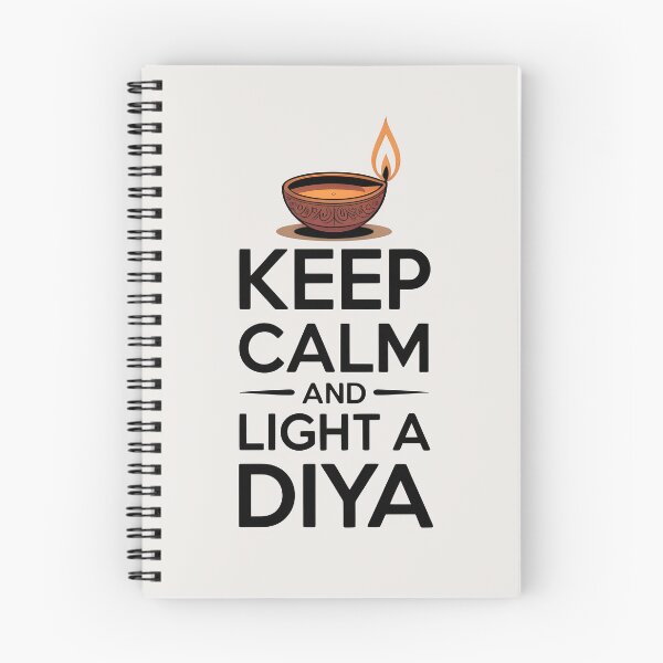 Artikelvorschau, Bleib ruhig und zünde eine Diya an – Zitat-Design zum Diwali-Fest entworfen und verkauft von Jollys-ArtShop.