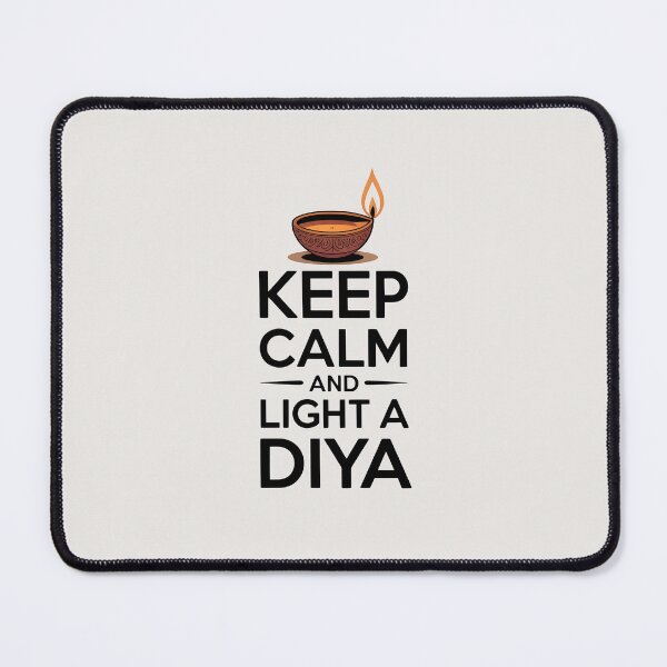 Item preview, Keep Calm and Light a Diya – Diwali Festival Quote Design designed and sold by Jollys-ArtShop.