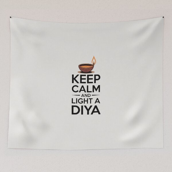 Item preview, Keep Calm and Light a Diya – Diwali Festival Quote Design designed and sold by Jollys-ArtShop.