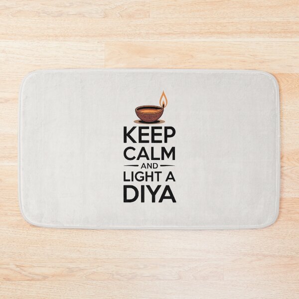 Item preview, Keep Calm and Light a Diya – Diwali Festival Quote Design designed and sold by Jollys-ArtShop.