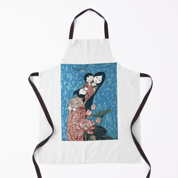 Item preview, 26 Mother and Children in Red Áo Dài with Lotus designed and sold by AntoniaHarrison.