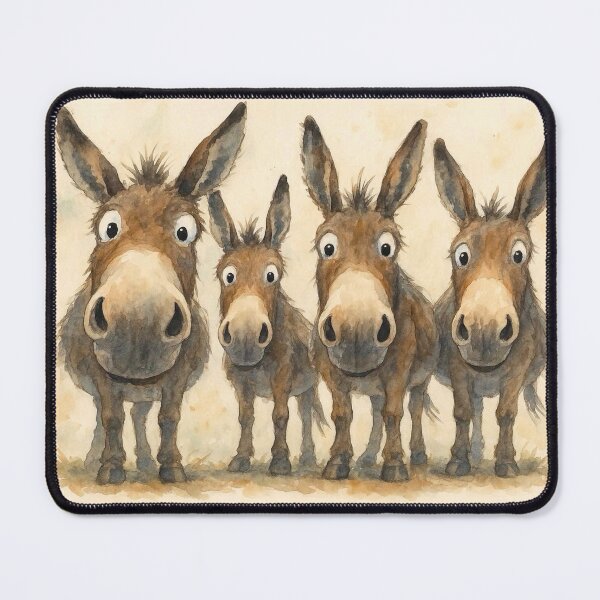 Item preview, Gorgeous Gang of Donkeys ' THe DoNKeYS ' BY SHiRLeY MacARTHuR designed and sold by Shirley MacArthur Art.