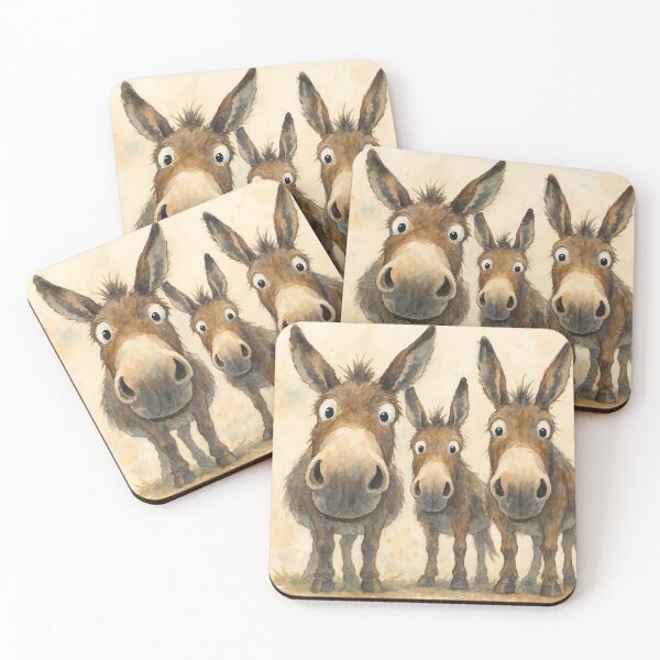 Item preview, Gorgeous Gang of Donkeys ' THe DoNKeYS ' BY SHiRLeY MacARTHuR designed and sold by Shirley MacArthur Art.