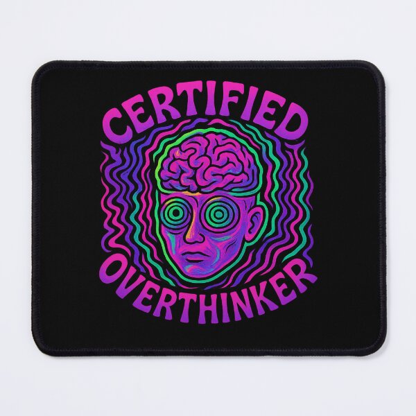 Item preview, Certified Overthinker | Funny Quote Sticker / Shirt designed and sold by Dragonfly-10.