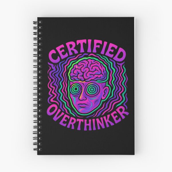 Item preview, Certified Overthinker | Funny Quote Sticker / Shirt designed and sold by Dragonfly-10.