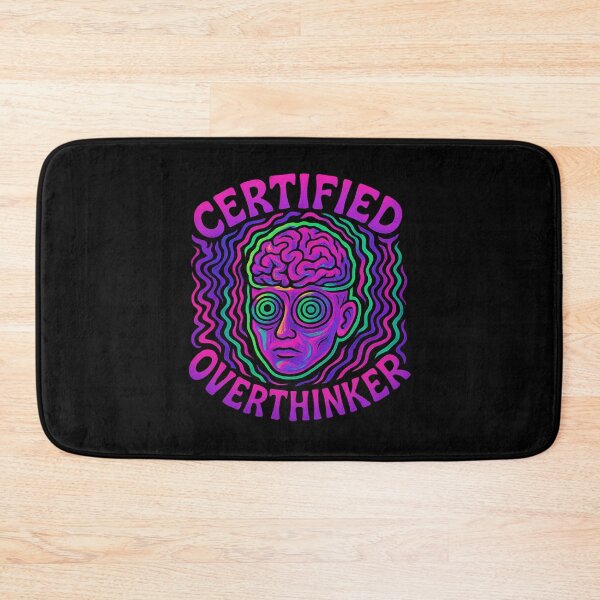 Item preview, Certified Overthinker | Funny Quote Sticker / Shirt designed and sold by Dragonfly-10.