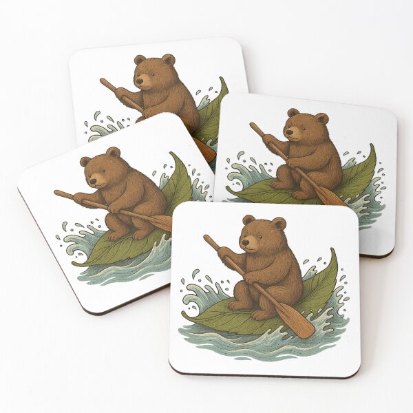 Item preview, Bear Sailing on a Leaf Boat designed and sold by photoparadise22.