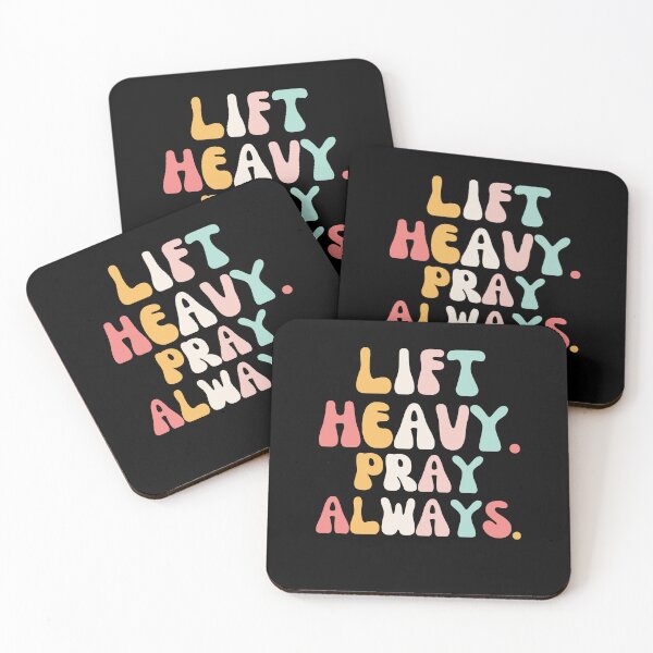 Item preview, Lift Heavy Pray Always Weight Lifting Christian groovy gym designed and sold by snowry.