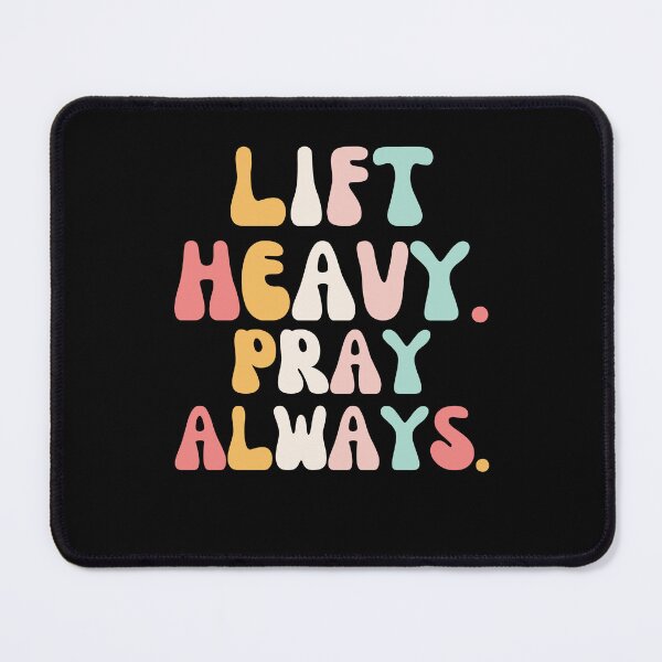 Item preview, Lift Heavy Pray Always Weight Lifting Christian groovy gym designed and sold by snowry.