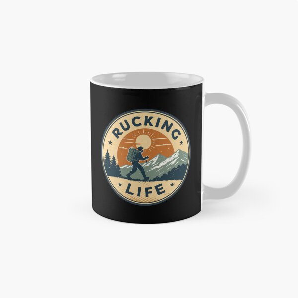 Item preview, Rucking Life Retro Badge | Vintage Hiking & Backpacking Adventure Design designed and sold by VividOrganica.