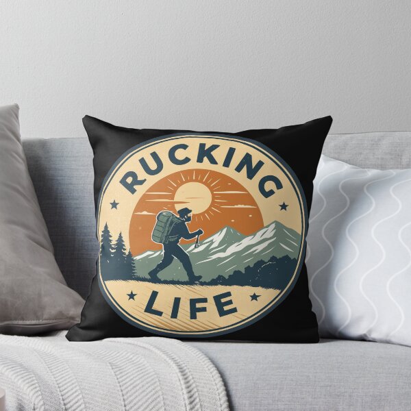 Item preview, Rucking Life Retro Badge | Vintage Hiking & Backpacking Adventure Design designed and sold by VividOrganica.
