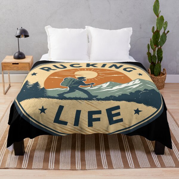 Item preview, Rucking Life Retro Badge | Vintage Hiking & Backpacking Adventure Design designed and sold by VividOrganica.