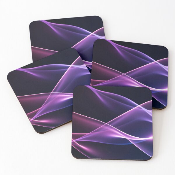 Item preview, Abstract Flowing Light Waves in Purple and Red Gradient, Smooth Glowing Curves on Dark Background Digital Art designed and sold by Mimoshi ⭐⭐⭐⭐⭐.