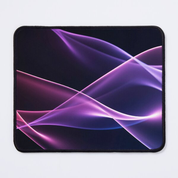 Item preview, Abstract Flowing Light Waves in Purple and Red Gradient, Smooth Glowing Curves on Dark Background Digital Art designed and sold by Mimoshi ⭐⭐⭐⭐⭐.