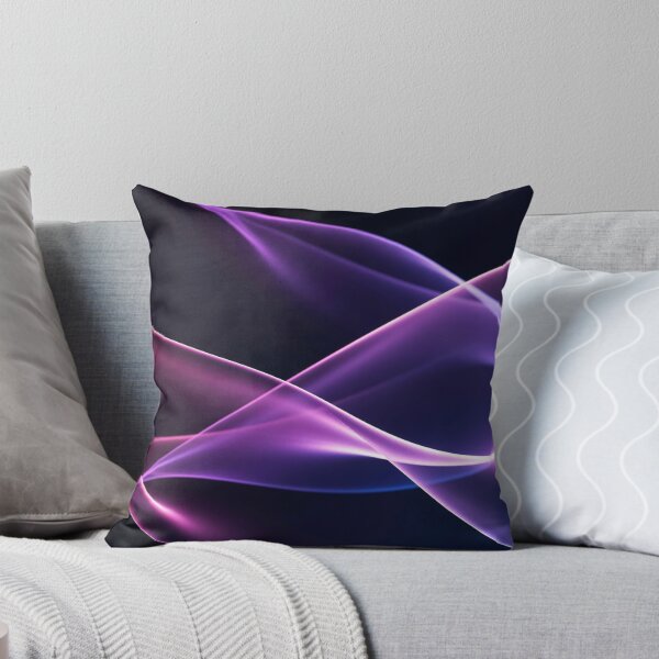 Item preview, Abstract Flowing Light Waves in Purple and Red Gradient, Smooth Glowing Curves on Dark Background Digital Art designed and sold by Mimoshi ⭐⭐⭐⭐⭐.