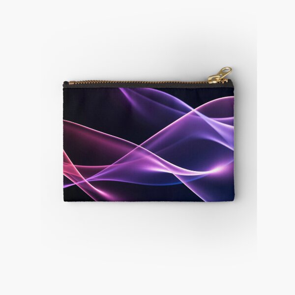 Item preview, Abstract Flowing Light Waves in Purple and Red Gradient, Smooth Glowing Curves on Dark Background Digital Art designed and sold by Mimoshi ⭐⭐⭐⭐⭐.