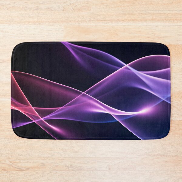 Item preview, Abstract Flowing Light Waves in Purple and Red Gradient, Smooth Glowing Curves on Dark Background Digital Art designed and sold by Mimoshi ⭐⭐⭐⭐⭐.