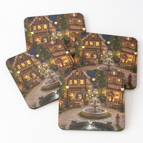 Item preview, Enchanted magical village scene designed and sold by LuOtero.