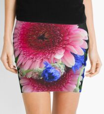 Gerbera and Bachelor Buttons Bouquet Mini Skirt