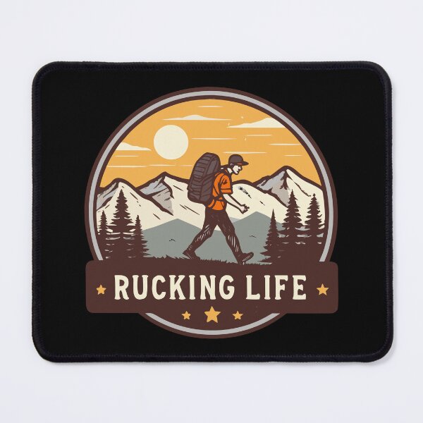 Item preview, Rucking Life Vintage Emblem | Hiking, Backpacking & Outdoor Fitness Design designed and sold by VividOrganica.