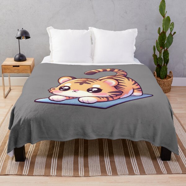 Item preview, Cute Cartoon Tiger in Yoga Pose designed and sold by ArtistEmbrace.