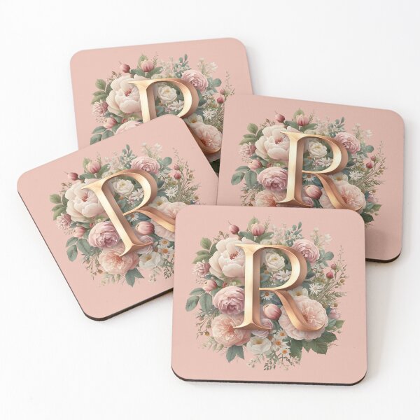 Item preview, Floral Monogram Letter R Wall Art – Elegant Gold Initial R with Roses & Peonies | Personalized Wedding Gift, Nursery Decor, Feminine Botanical Initial R Print designed and sold by AmenAlways.