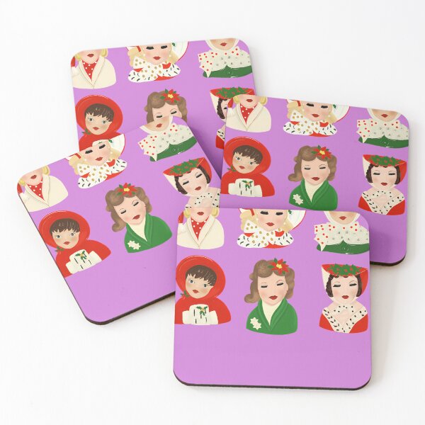 Item preview, Christmas Lady Head Vases designed and sold by HeidrunHamann.