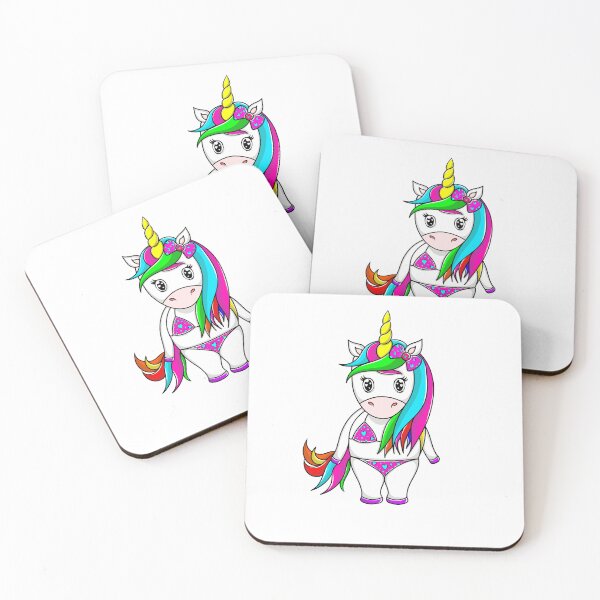 Item preview, Cute Unicorn Summer Bikini Rainbow Beach designed and sold by styleonestaa.