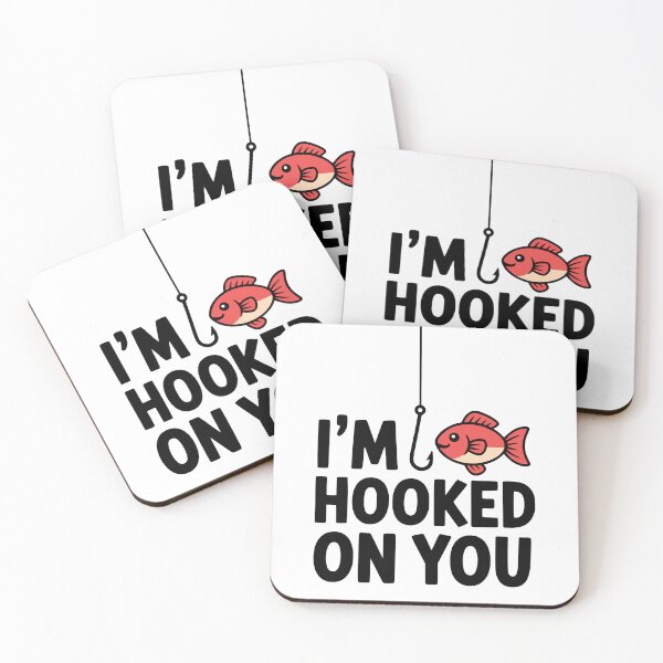 Item preview, I'm Hooked On You! Cute Fishing Pun designed and sold by PMCreative.
