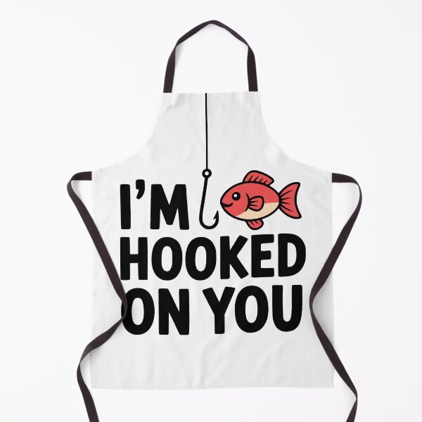 Item preview, I'm Hooked On You! Cute Fishing Pun designed and sold by PMCreative.