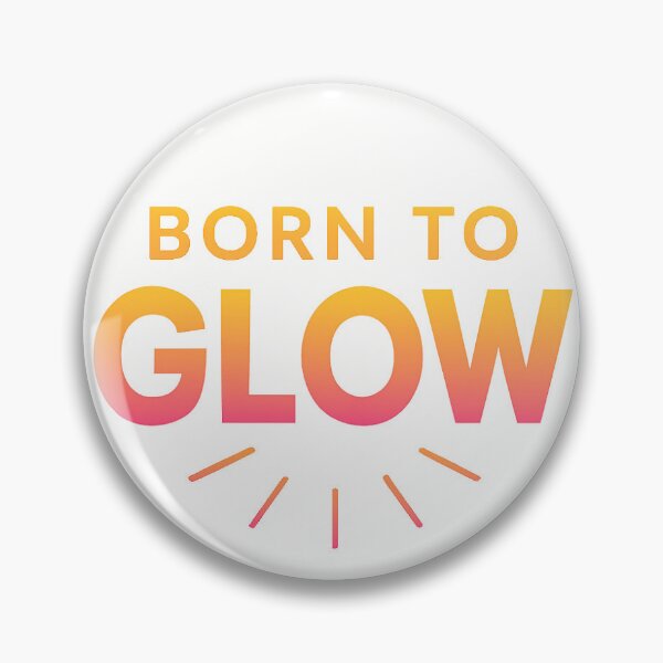 Item preview, “Born to Glow – Radiant Motivational Typography Quote Positive Vibes Art” designed and sold by Leahlis.