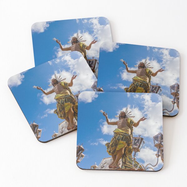 Item preview, Majestic Religious Statue of a Holy Figure Against a Clear Blue Sky designed and sold by Nmallia.